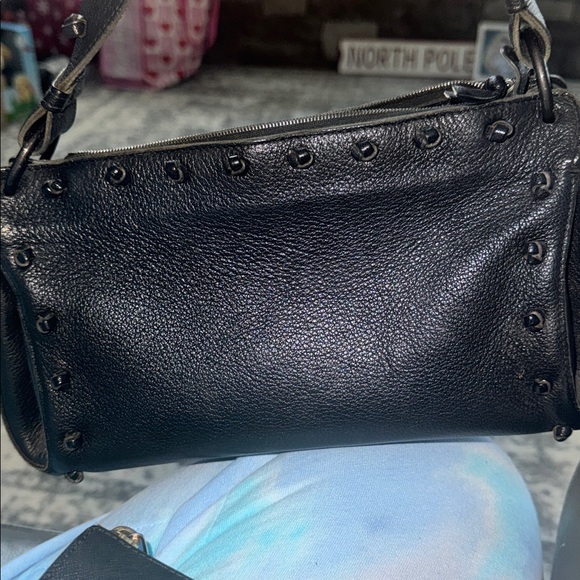 Bottega veneta Studded Black Leather Shoulder Bag - Picture 10 of 16